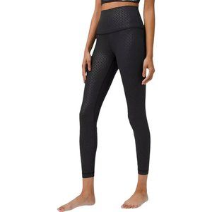 Lululemon Align 25" Pant Size 4 Black with Lattice Work Emboss